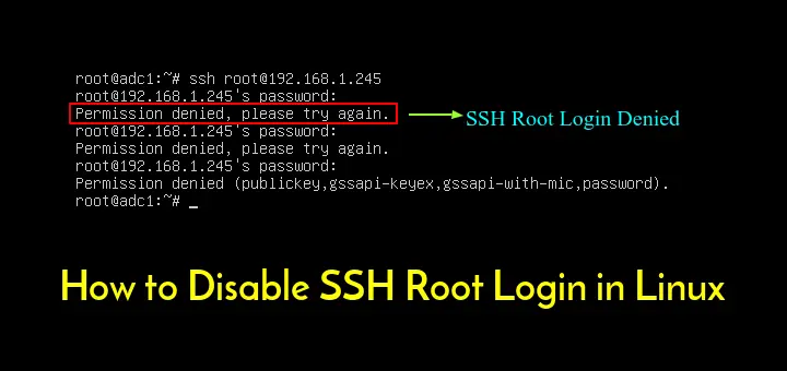 Menonaktifkan Login Root di SSH