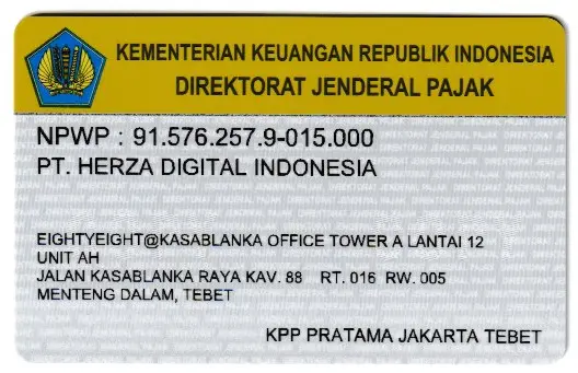 NPWP Herza Digital