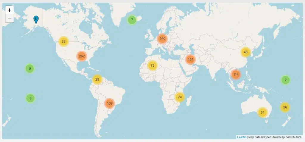 Map DNS Root Server di dunia