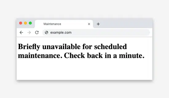Cara Mengatasi “Briefly Unavailable for Scheduled Maintenance