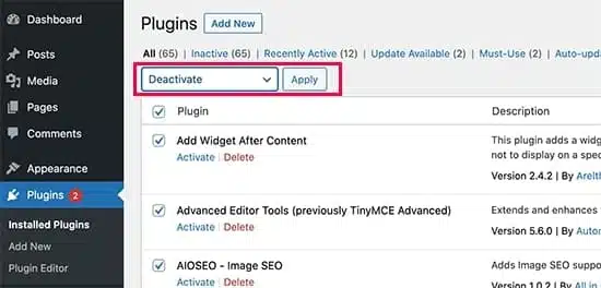 Error WordPress Log Out terus
