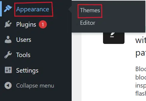 Panduan Penggunaan WordPress: Menu: Appearance Themes