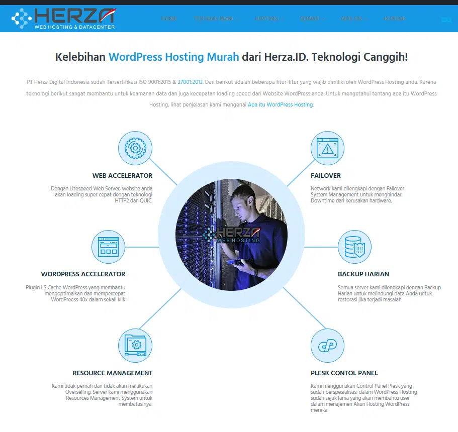Fitur-fitur WordPress Hosting Herza