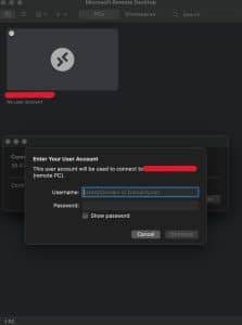 Username To Connection Remote PC