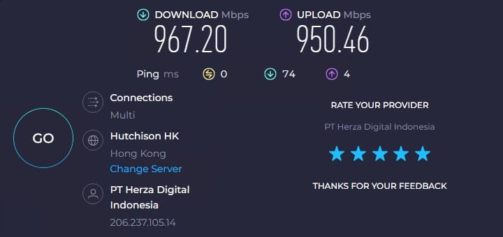 Hong Kong VPS Speedtest